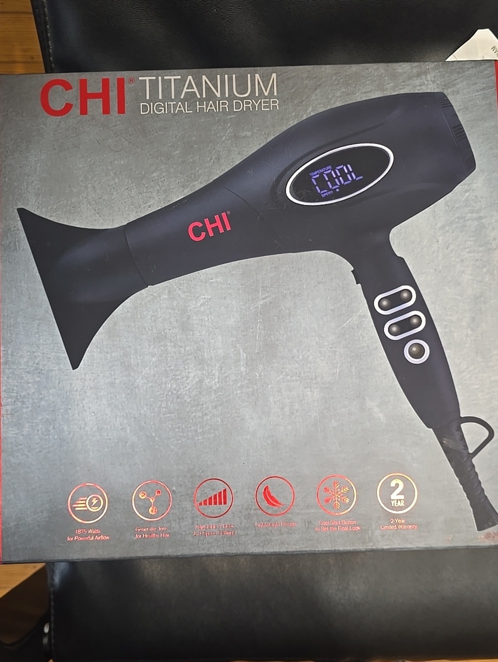 Chi Titanium Digital Hair Dryer - Black